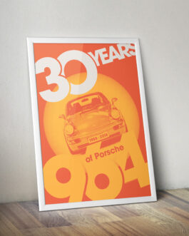 plakat 30 rocznica powstania Porsche 911 964
